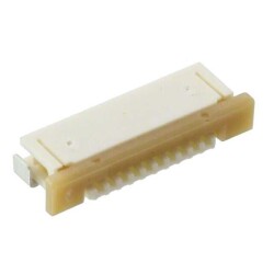 10 Position FPC Connector Contacts, Bottom 0.039