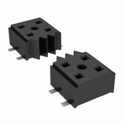 10 Position Receptacle, Bottom Entry Connector Surface Mount - 1