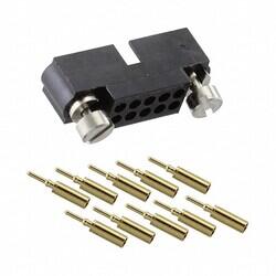 10 Position Rectangular Header Connector Crimp Gold 24-28 AWG - Harwin Inc.