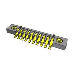 10 Position Spring Compression Contact, Non-Gendered Connector Surface Mount - 2