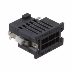 10 Rectangular Connectors - Housings Insulator Black 0.050