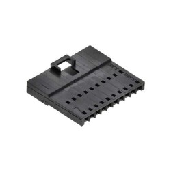 10 Rectangular Connectors - Housings Plug Black 0.100
