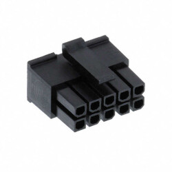 10 Rectangular Connectors - Housings Receptacle Black 0.118