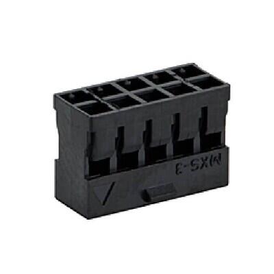 10 Rectangular Connectors - Housings Receptacle Black 0.079
