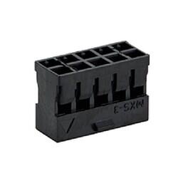 10 Rectangular Connectors - Housings Receptacle Black 0.079