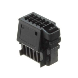 10 Rectangular Connectors - Housings Receptacle Black 0.098