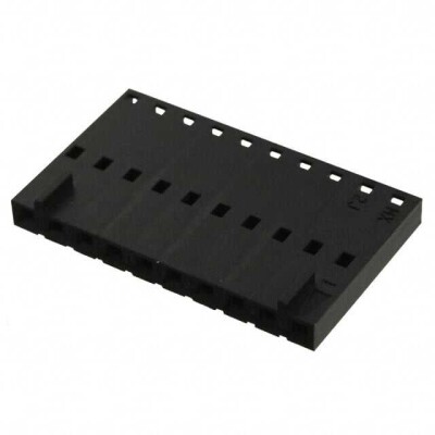 10 Rectangular Connectors - Housings Receptacle Black 0.100