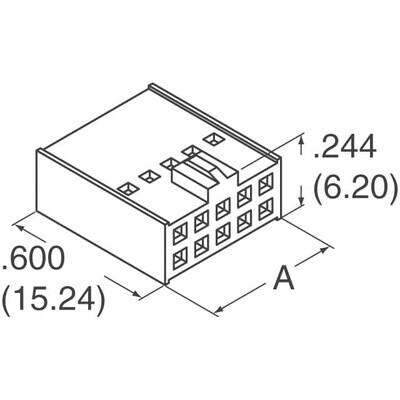 10 Rectangular Connectors - Housings Receptacle Black 0.100