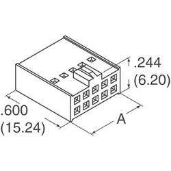 10 Rectangular Connectors - Housings Receptacle Black 0.100