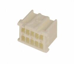 10 Rectangular Connectors - Housings Receptacle White 0.079