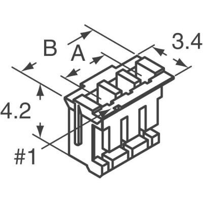 10 Rectangular Connectors - Housings Receptacle Natural 0.059