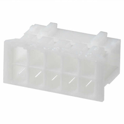 10 Rectangular Connectors - Housings Receptacle Natural 0.079