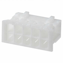 10 Rectangular Connectors - Housings Receptacle Natural 0.079