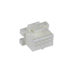 10 Rectangular Connectors - Housings Receptacle Natural 0.098