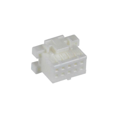 10 Rectangular Connectors - Housings Receptacle Natural 0.098