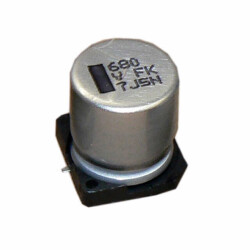 10 µF 35 V Aluminum Electrolytic Capacitors Radial, Can - SMD 700mOhm @ 100kHz 2000 Hrs @ 105°C - Cornell Dubilier Knowles