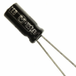 10 µF 63 V Aluminum Electrolytic Capacitors Radial, Can 5000 Hrs @ 105°C - Panasonic Electronic Components