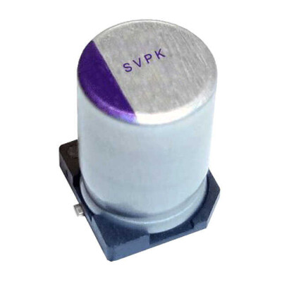 10 µF 50 V Aluminum - Polymer Capacitors Radial, Can - SMD 80mOhm 1000 Hrs @ 125°C - 1