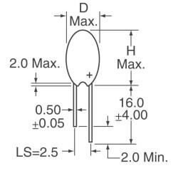 10 µF Tantal Kapasitör / Kondansatör (Koruyucu Kaplamalı) 35 V Radial 2Ohm - 2
