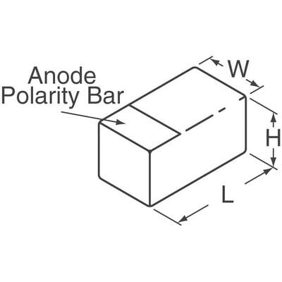 10 µF Tantal Kapasitör / Kondansatör (Molded) 16 V 0805 (2012 Metric) 8Ohm - 3