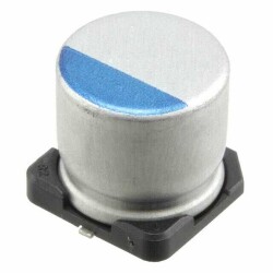 100 µF 35 V Aluminum - Polymer Capacitors Radial, Can - SMD 29mOhm 3000 Hrs @ 105°C - Nichicon