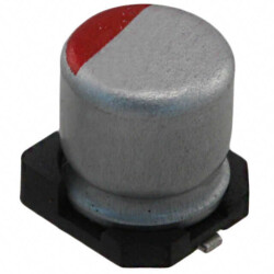 100 µF 4 V Aluminum - Polymer Capacitors Radial, Can - SMD 22mOhm 2000 Hrs @ 105°C - Nichicon