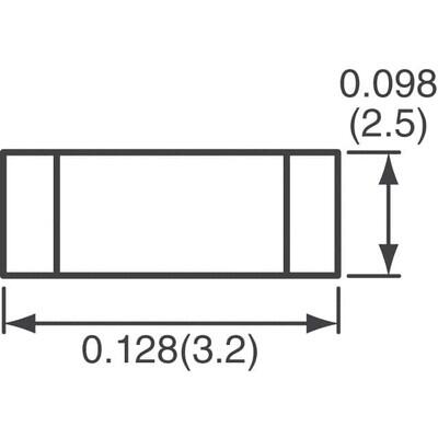 100 µH Unshielded Wirewound Inductor 150 mA 1.4Ohm 1210 (3225 Metric) - 3
