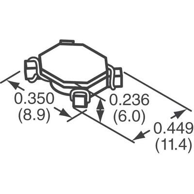 270 µH @ 100 kHz 2 Line Common Mode Choke Surface Mount 1.6A DCR 60mOhm (Typ) - 3