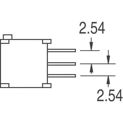 100 kOhms 0.5W, 1/2W PC Pins Through Hole Trimmer Potentiometer Cermet 25.0 Turn Side Adjustment - 5