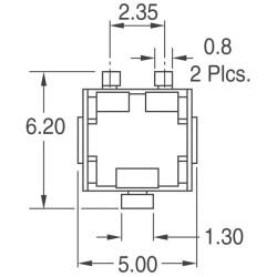 100 kOhms 0.25W, 1/4W Gull Wing Surface Mount Trimmer Potentiometer Cermet 1.0 Turn Top Adjustment - 4