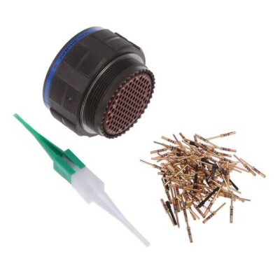 100 Position Circular Connector Plug, Male Pins Crimp - 1