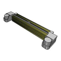 100 Position Connector Header, Center Strip Contacts Surface Mount, Right Angle Gold - 1