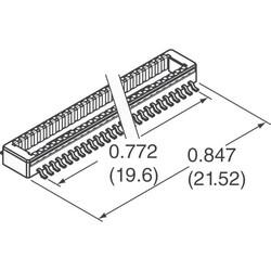 100 Position Connector Plug, Outer Shroud Contacts Surface Mount Gold - Hirose Electric Co Ltd (1)