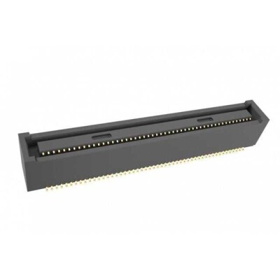 100 Position Connector Receptacle, Center Strip Contacts Surface Mount Gold - 1