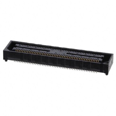 100 Position Connector Socket, Center Strip Contacts Surface Mount Gold - 1