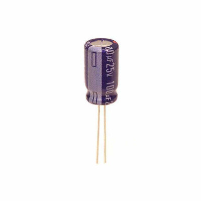 100 µF 25 V Aluminum Electrolytic Capacitors Radial, Can 2000 Hrs @ 85°C - 2