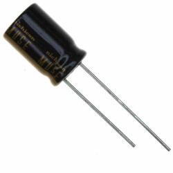 100 µF 25 V Aluminum Electrolytic Capacitors Radial, Can 1000 Hrs @ 85°C - Nichicon