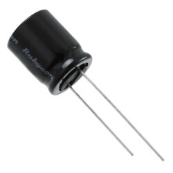1000 µF 50 V Aluminum Electrolytic Capacitors Radial, Can 10000 Hrs @ 105°C - Rubycon