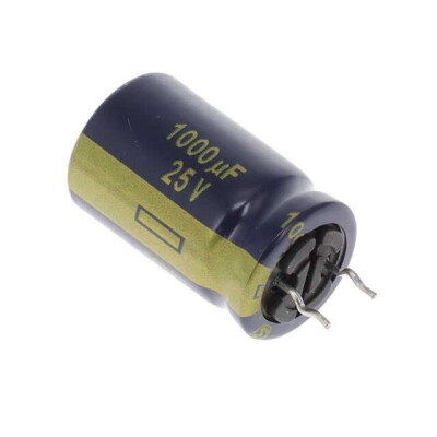 1000 µF 25 V Aluminum Electrolytic Capacitors Radial, Can 5000 Hrs @ 105°C - 1