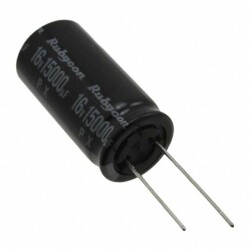 10000 µF 25 V Aluminum Electrolytic Capacitors Radial, Can 2000 Hrs @ 105°C - Rubycon