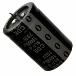 10000 µF 63 V Aluminum Electrolytic Capacitors Radial, Can - Snap-In 40mOhm 3000 Hrs @ 105°C - Cornell Dubilier Electronics (CDE)