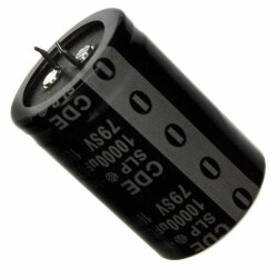 10000 µF 63 V Aluminum Electrolytic Capacitors Radial, Can - Snap-In 40mOhm 3000 Hrs @ 105°C - 1
