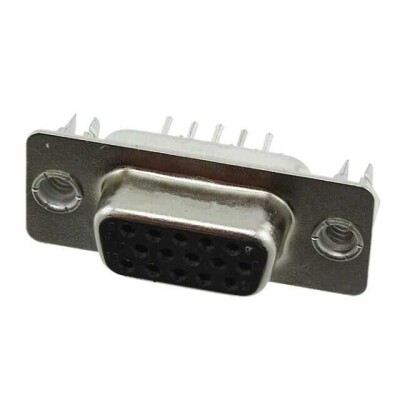 15 Position D-Sub, High Density Receptacle, Female Sockets Connector - 1