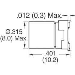 100µF 35V Aluminum Electrolytic Capacitors Radial, Can - SMD 5000 Hrs @ 105°C - 3