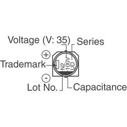 100µF 35V Alüminyum Elektrolitik Kapasitör / Kondansatör Radyal, Can - SMD 5000 Saat @ 105°C - 2