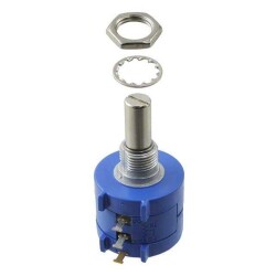 100k Ohm 1 Gang Linear Panel Mount Potentiometer 10 Turns Wirewound 2W Solder Lug - Bourns Inc.