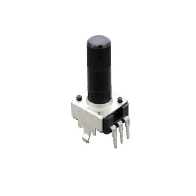 100k Ohm 1 Gang Logarithmic Through Hole, Snap In Potentiometer 1.0 Turns Carbon 0.05W, 1/20W PC Pins, Board Locks - 1