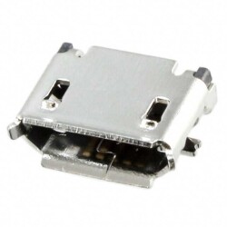 USB - micro B USB 2.0 Receptacle Connector 5 Position Surface Mount, Right Angle - Amphenol ICC (FCI)