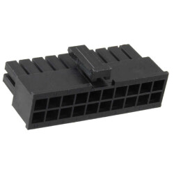 20 Position Rectangular Housing Connector Receptacle Black 0.118