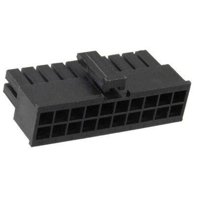 20 Position Rectangular Housing Connector Receptacle Black 0.118